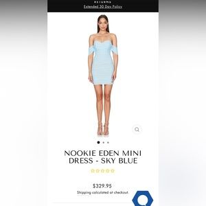 Nookie Eden Mini Mesh dress in colour Sky Blue
